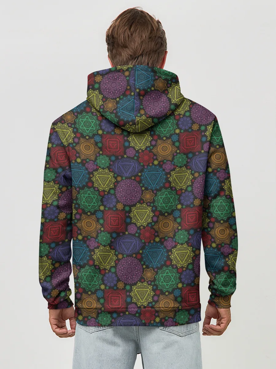 Худи мужской база хлопок / Чакры