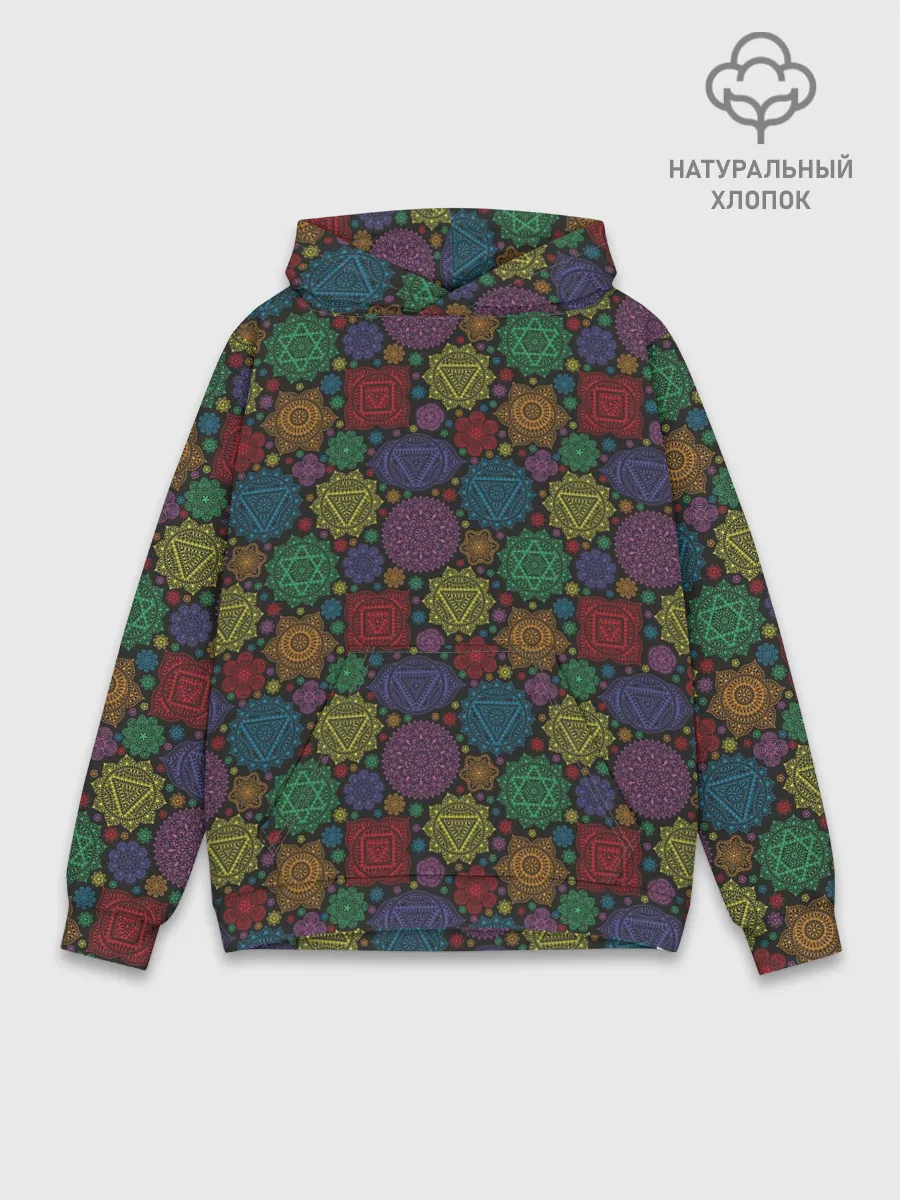 Худи мужской база хлопок / Чакры