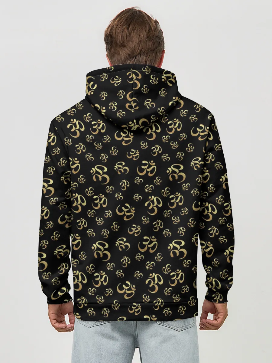 Худи мужской база хлопок / Мантра АУМ