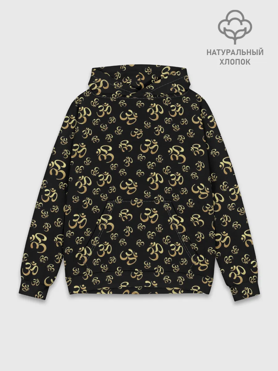 Худи мужской база хлопок / Мантра АУМ
