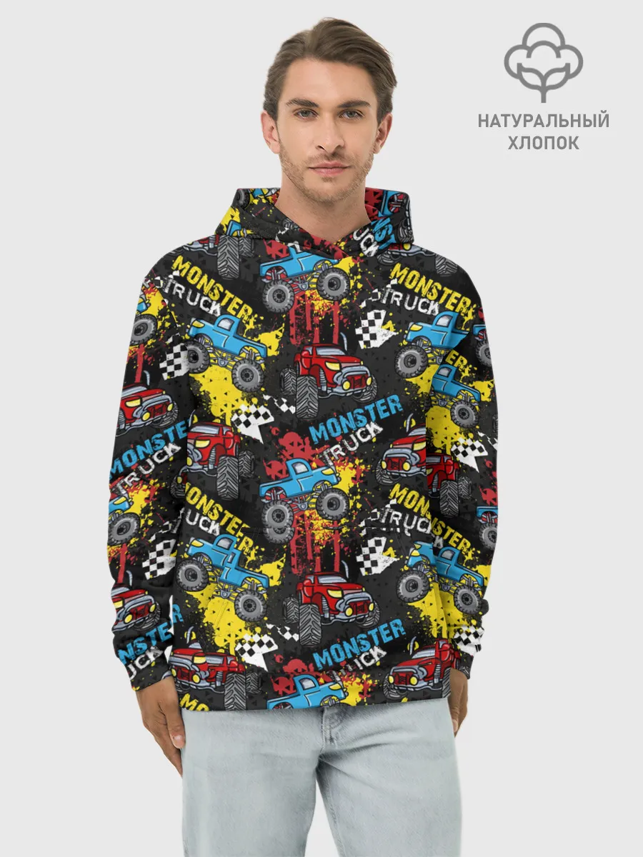 Худи мужской база хлопок / MONSTER TRUCK