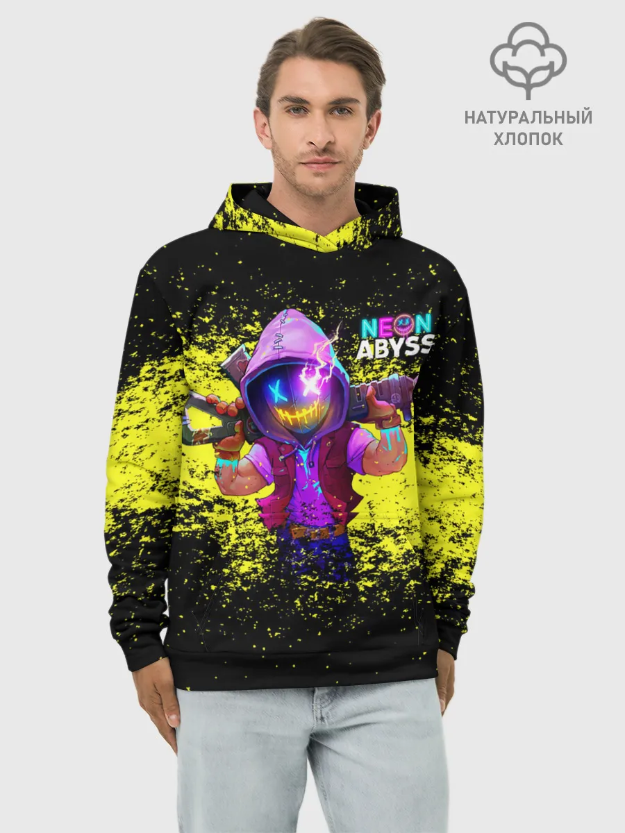 Худи мужской база хлопок / Neon Abyss