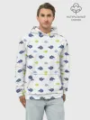 Худи мужской база хлопок / Рыбы
