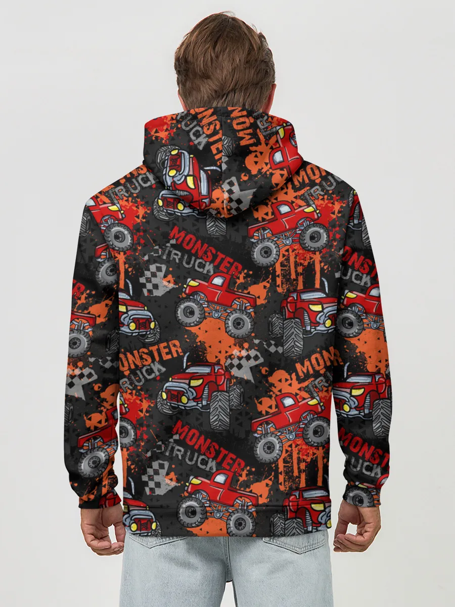 Худи мужской база хлопок / MONSTER TRUCK RED