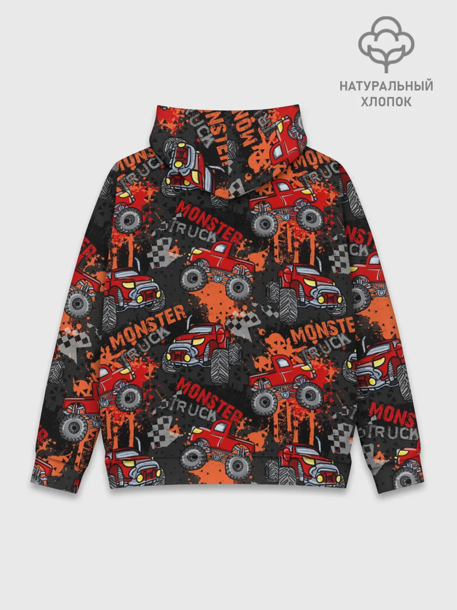 Худи мужской база хлопок / MONSTER TRUCK RED