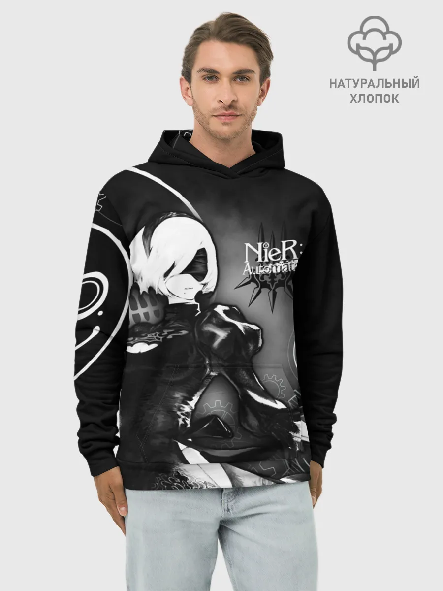 Худи мужской база хлопок / 2B Nier: Automata