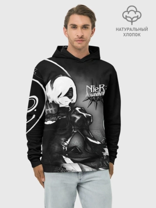 Худи мужской база хлопок / 2B Nier: Automata
