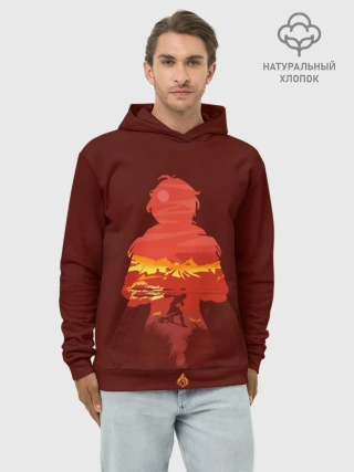 Худи мужской база хлопок / Genshin Impact. Diluc