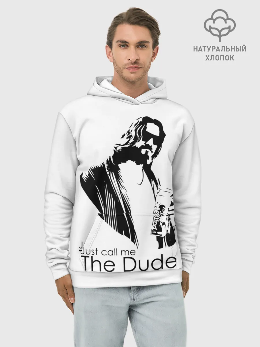 Худи мужской база хлопок / Just call me the Dude