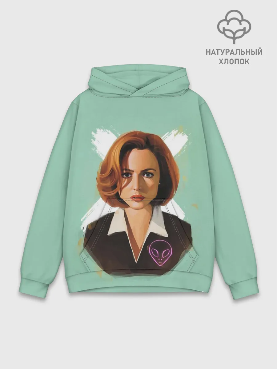 Худи мужской база хлопок / Дана Скалли