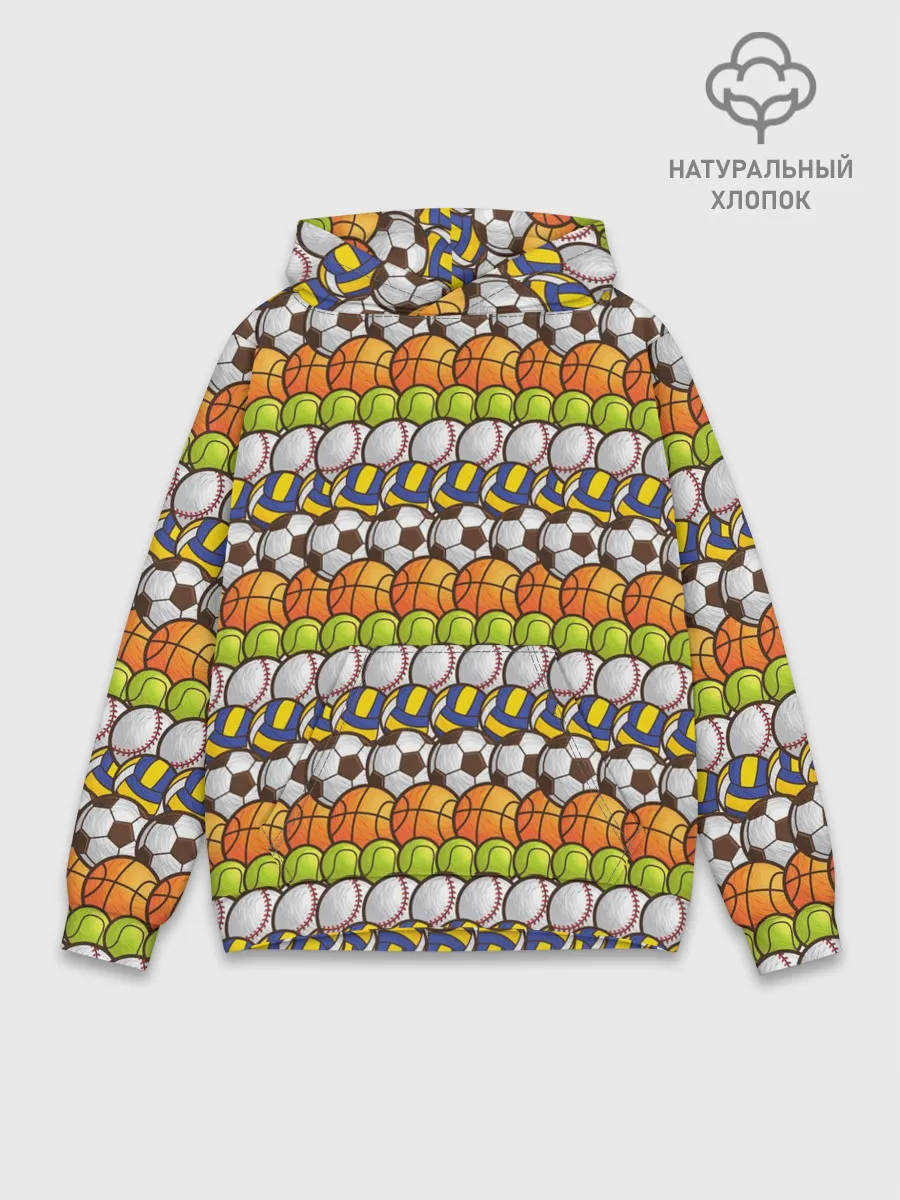 Худи мужской база хлопок / Спорт с мячом