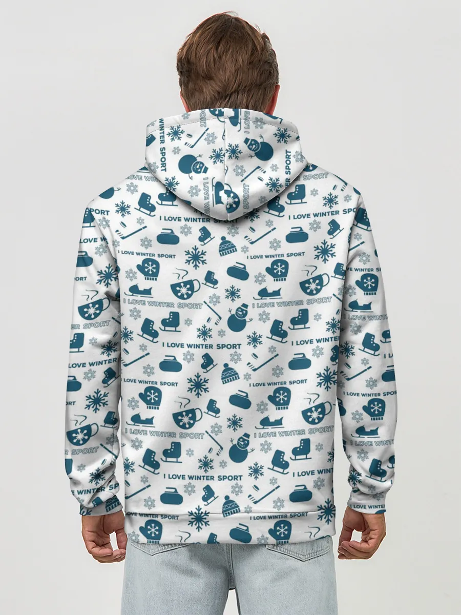 Худи мужской база хлопок / Зимние виды спорта