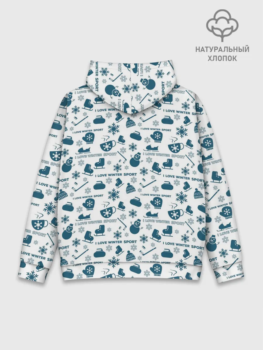 Худи мужской база хлопок / Зимние виды спорта