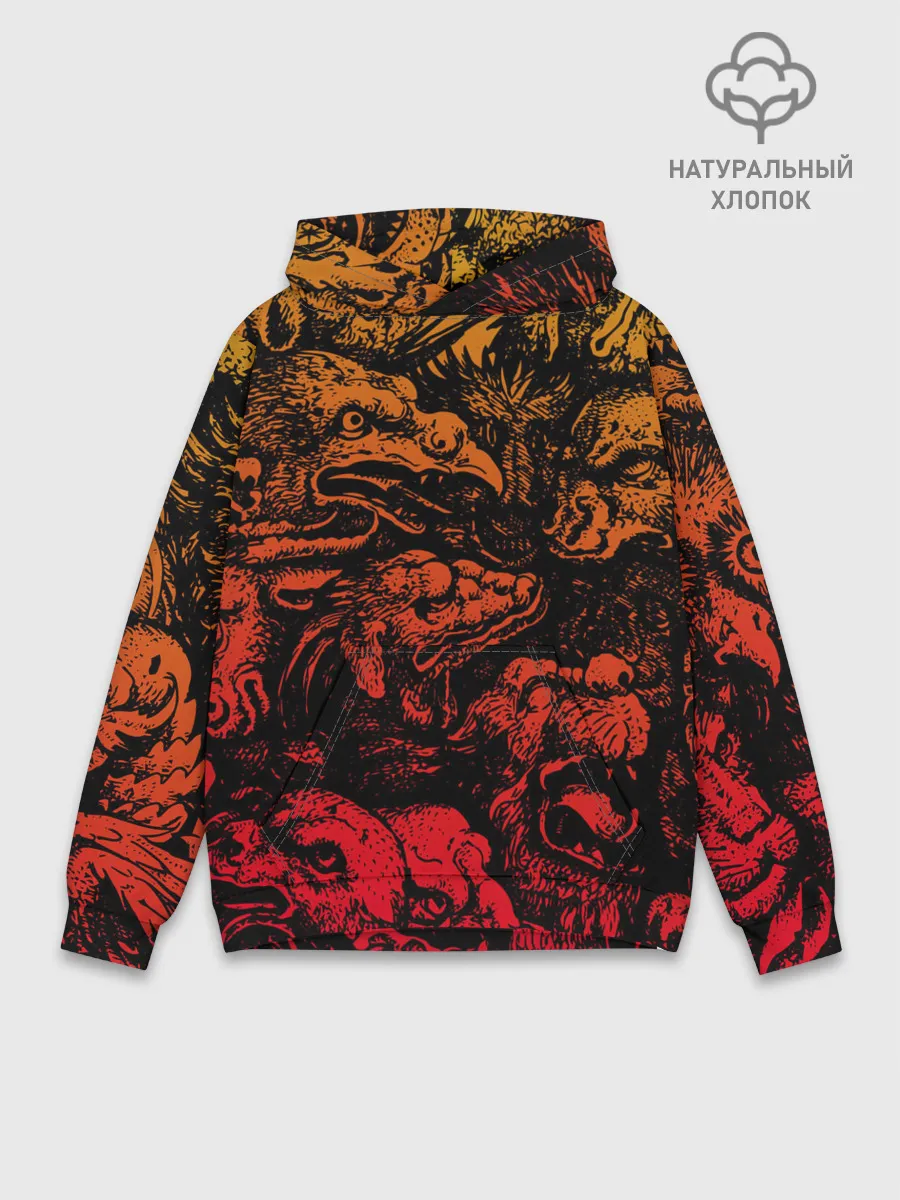 Худи мужской база хлопок / Grotesque animals