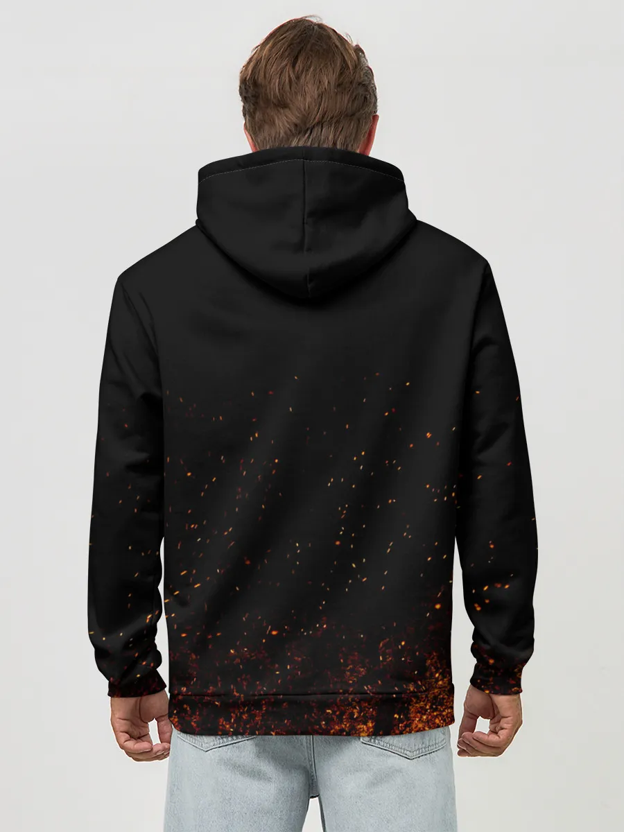 Худи мужской база хлопок / ВОЛЕЙБОЛ!! Нишиноя в огне