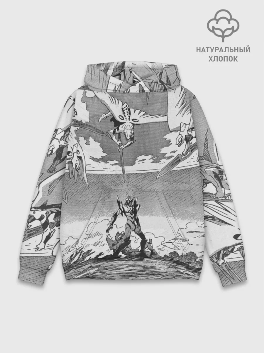 Худи мужской база хлопок / Eves battle with the angel