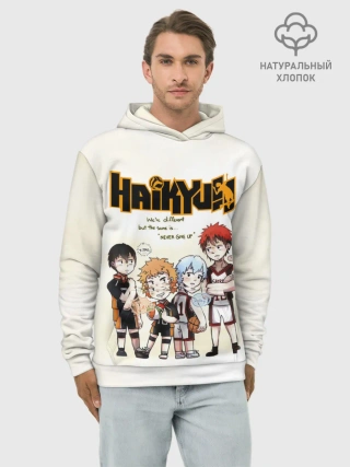 Худи мужской база хлопок / Старшая Карасуно | Академия Шираторизава