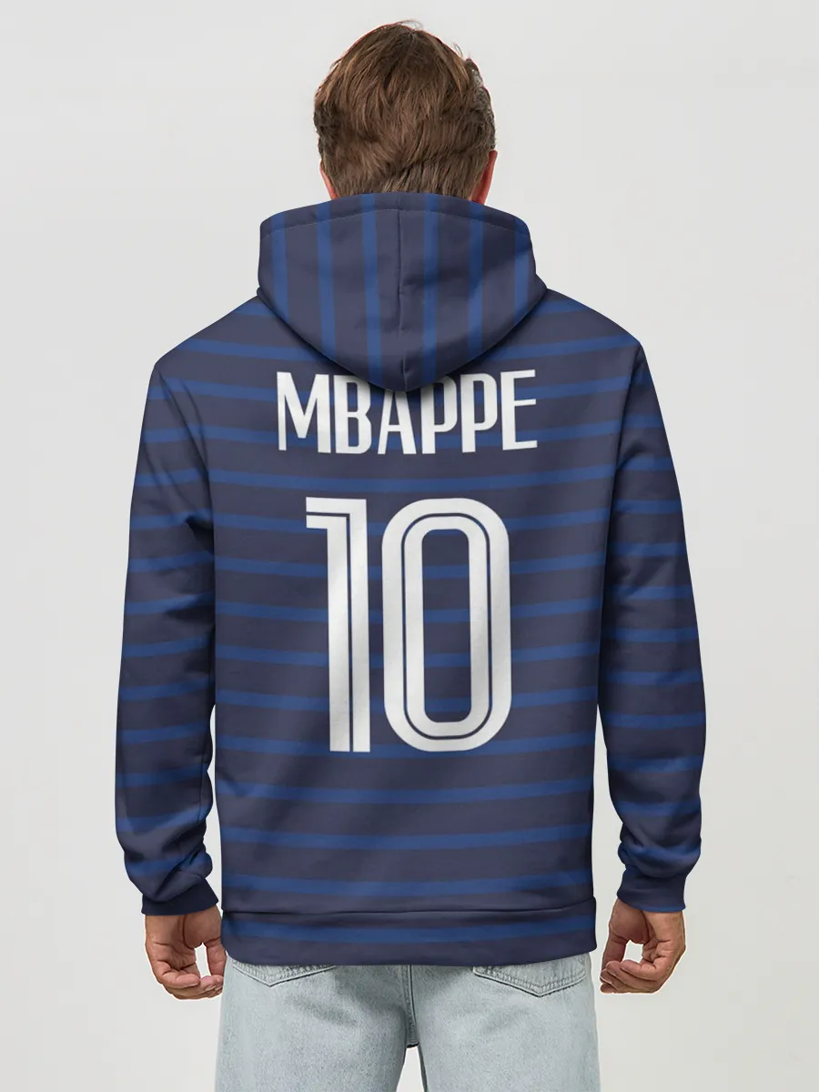 Худи мужской база хлопок / Мбаппе в стиле формы Франции