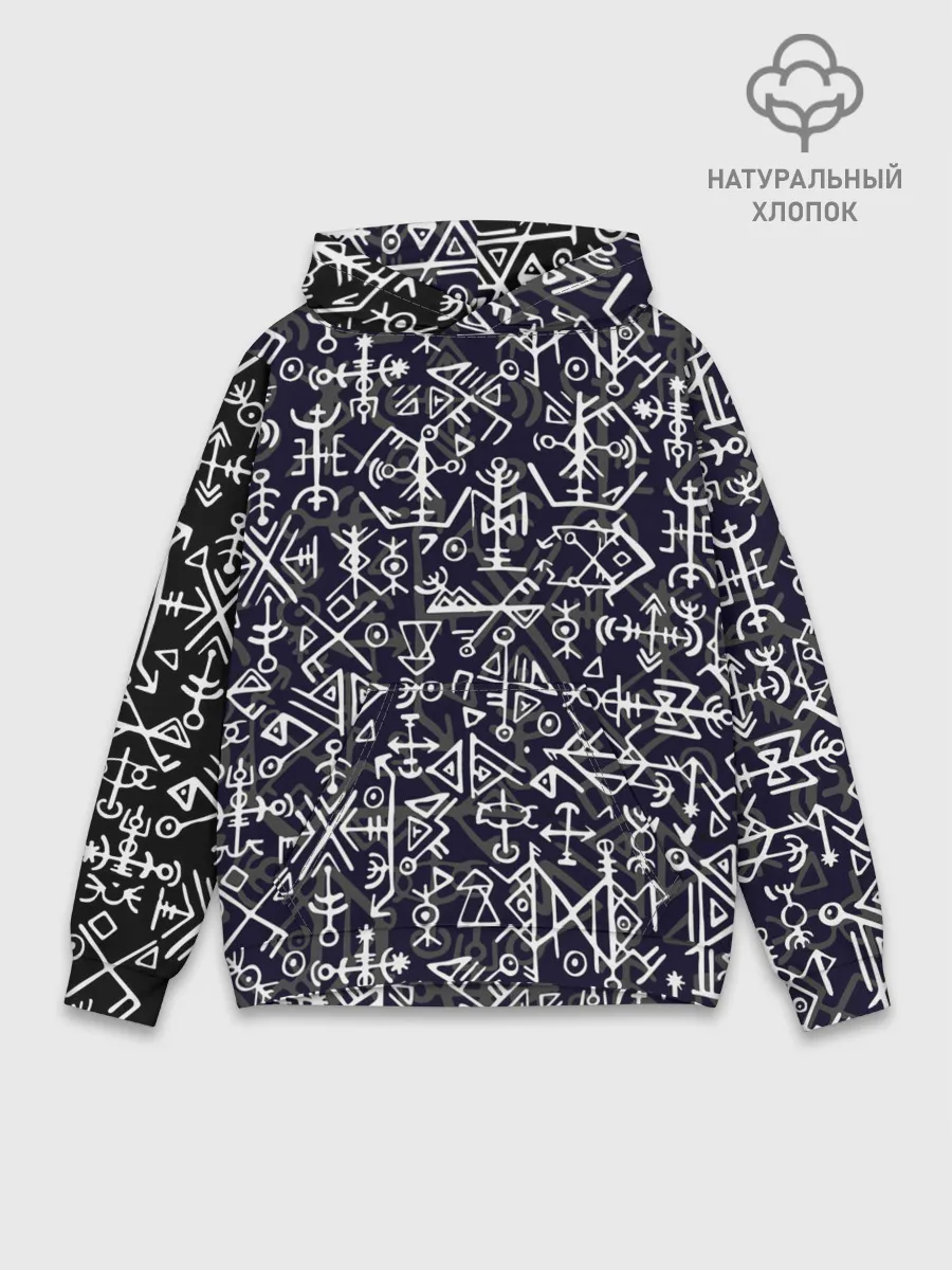 Худи мужской база хлопок / Руны