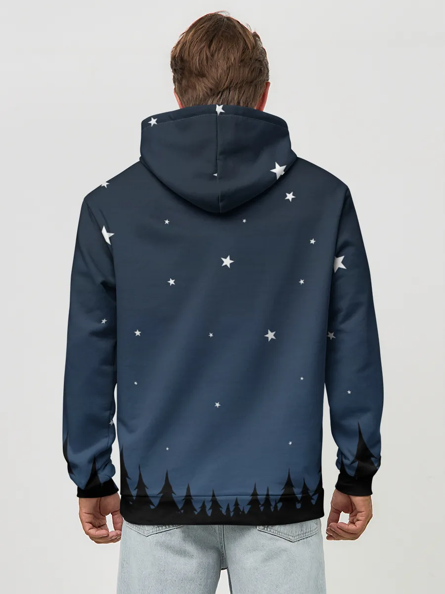 Худи мужской база хлопок / Ночное небо