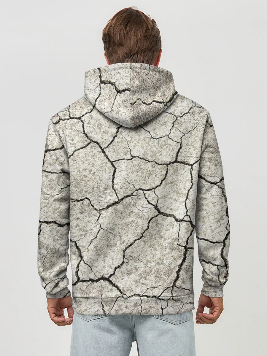 Худи мужской база хлопок / Трещины на земле