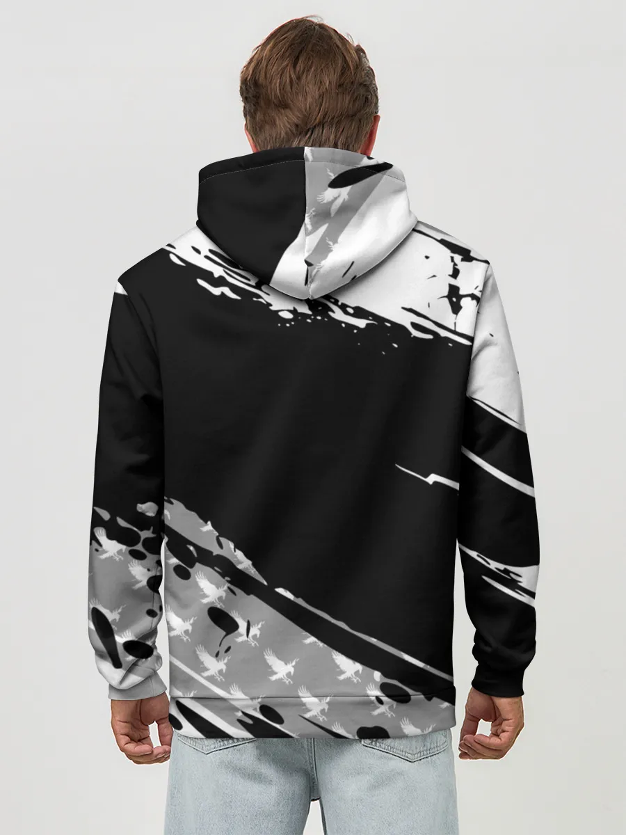 Худи мужской база хлопок / Haikyuu!! Ворон иероглиф