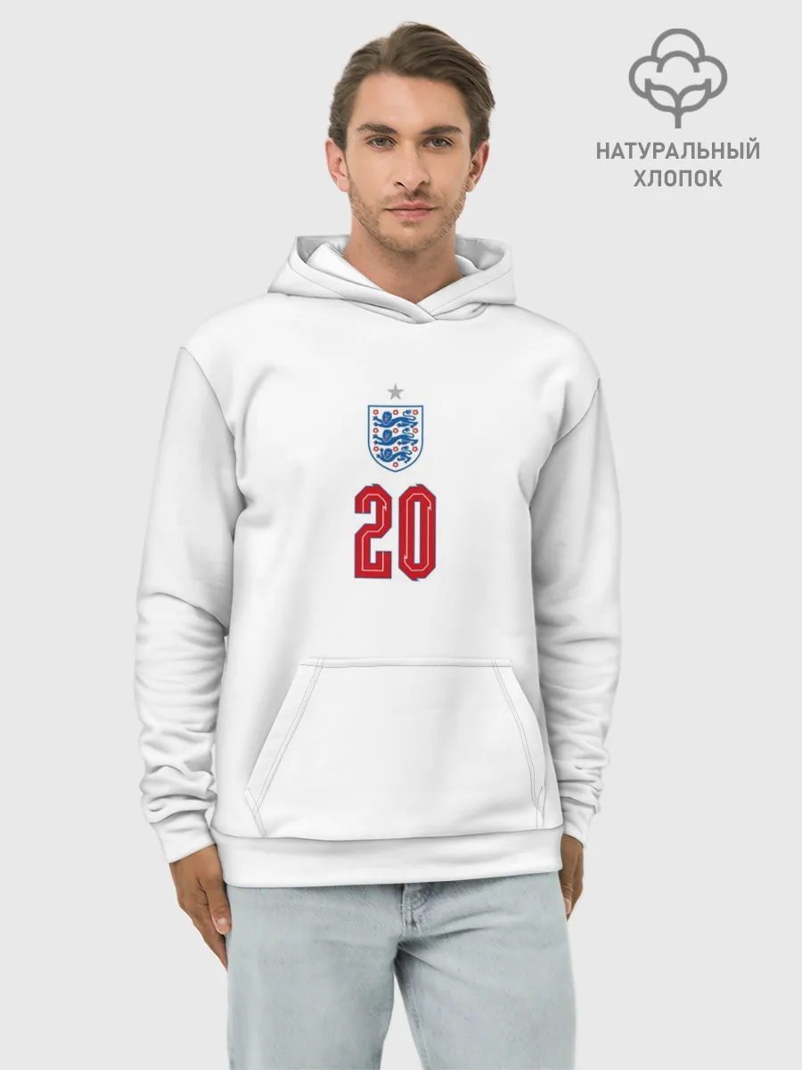 Худи мужской база хлопок / Фил Фоден форма Англия