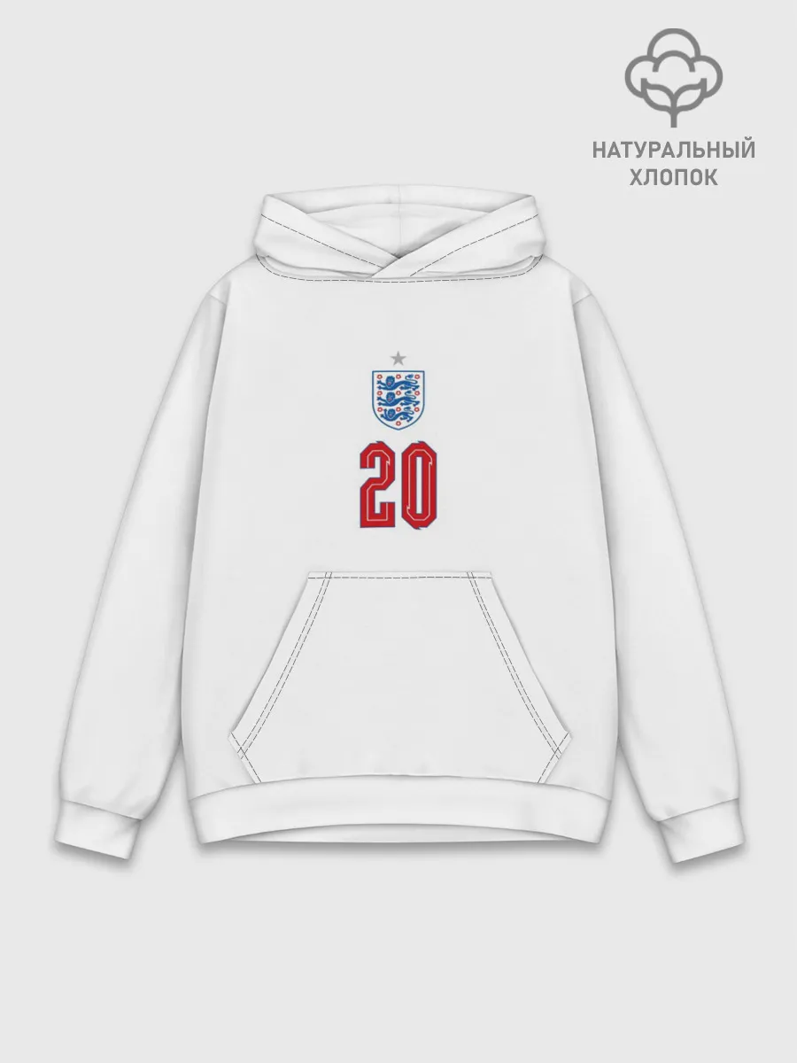 Худи мужской база хлопок / Фил Фоден форма Англия