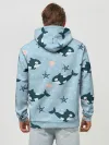 Худи мужской база хлопок / Косатки киты