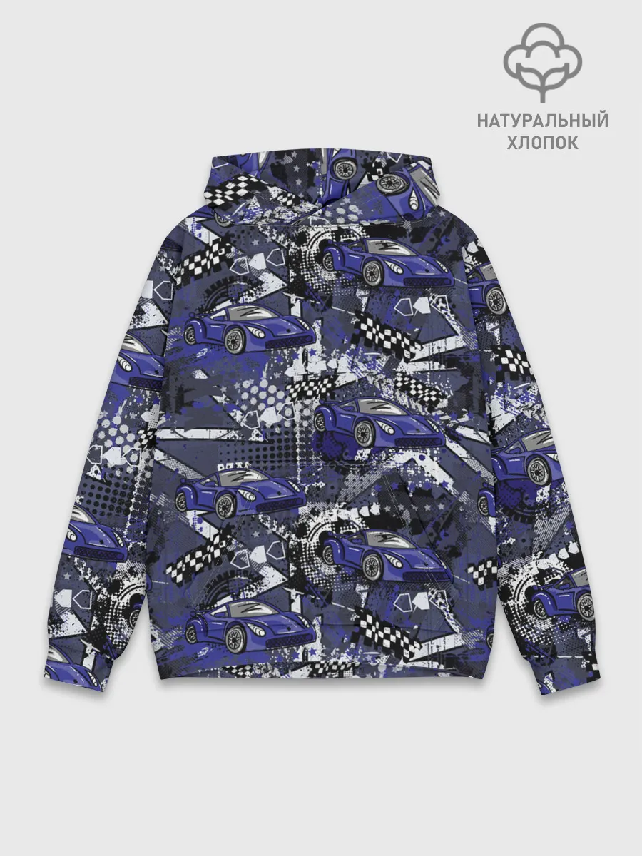 Худи мужской база хлопок / Гоночная машина