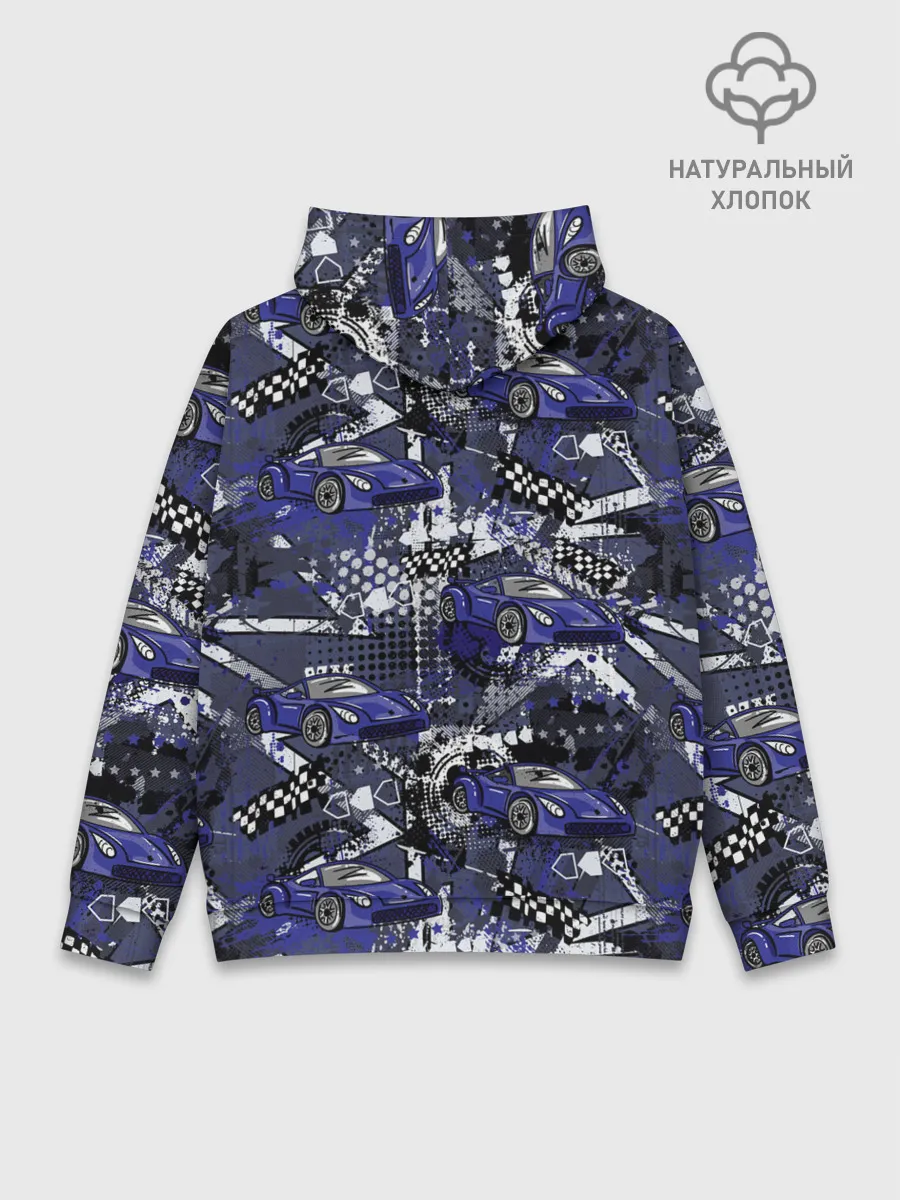 Худи мужской база хлопок / Гоночная машина