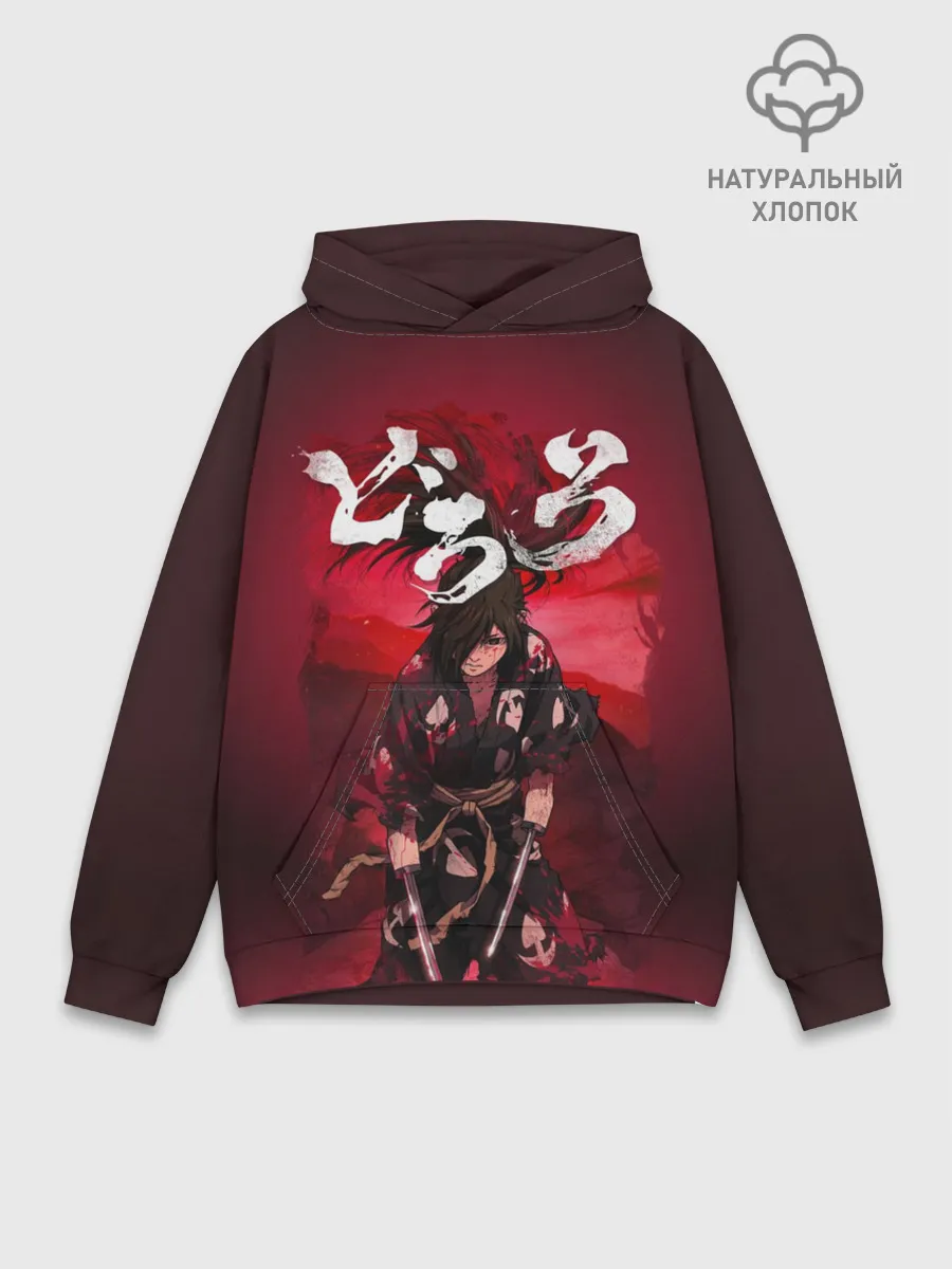 Худи мужской база хлопок / Dororo red