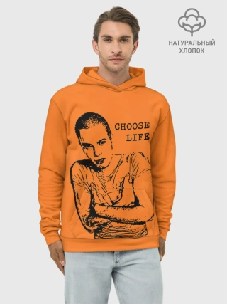 Худи мужской база хлопок / На игле, выбирай жизнь