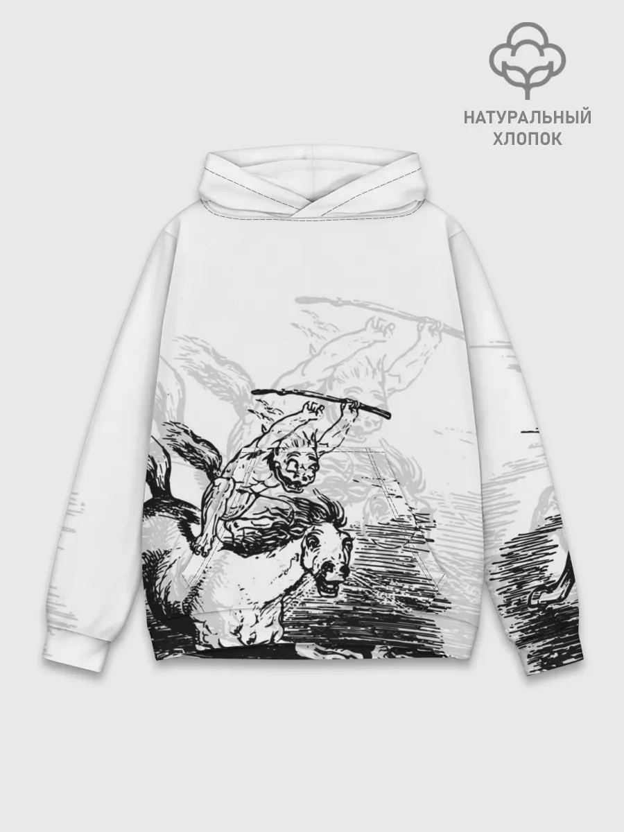 Худи мужской база хлопок / A demon on a horse