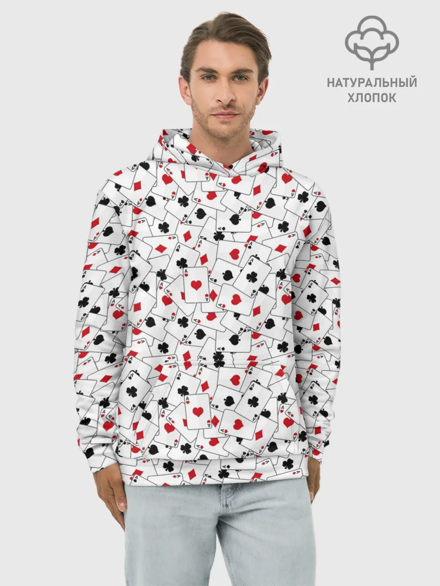 Худи мужской база хлопок / Тузы