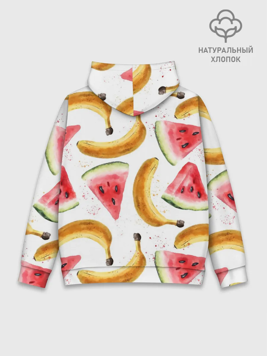 Худи мужской база хлопок / Летний фреш арбуз банан