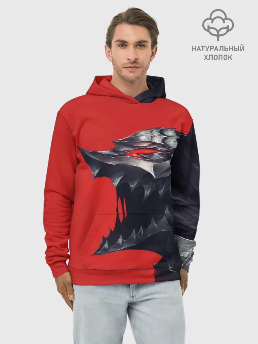 Худи мужской база хлопок / BERSERK маска