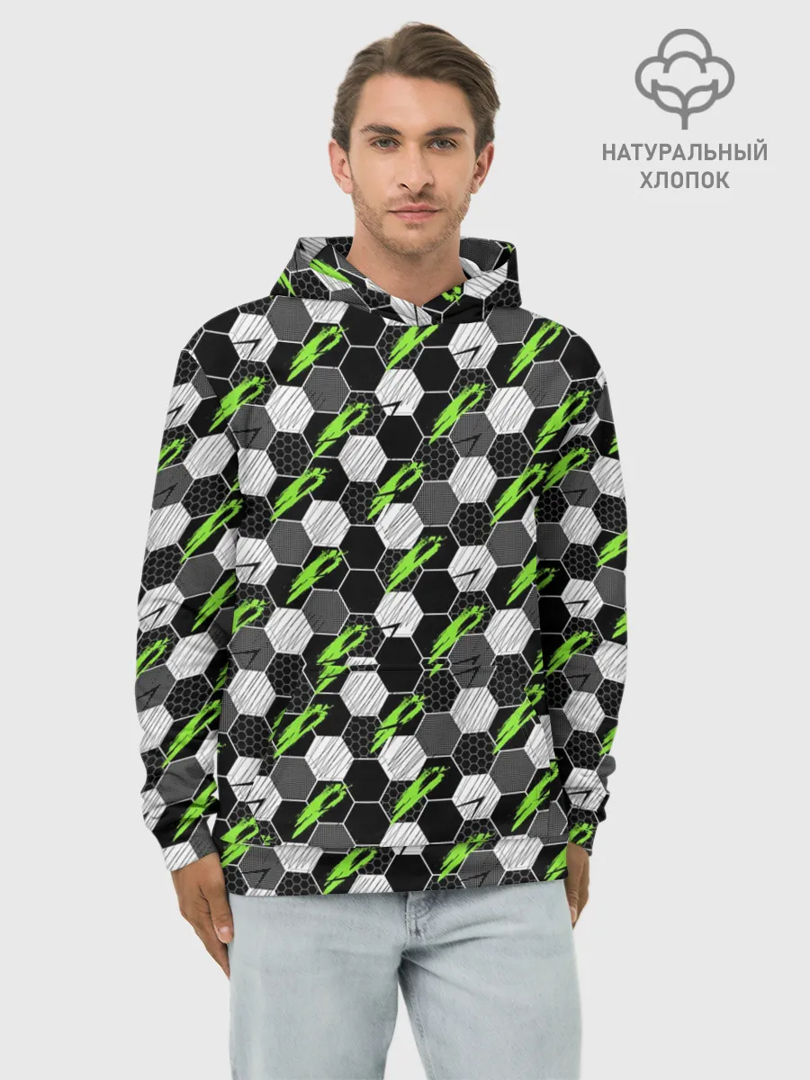 Худи мужской база хлопок / Текстура мяча
