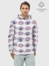 Худи мужской база хлопок / Глаза фиолетовые