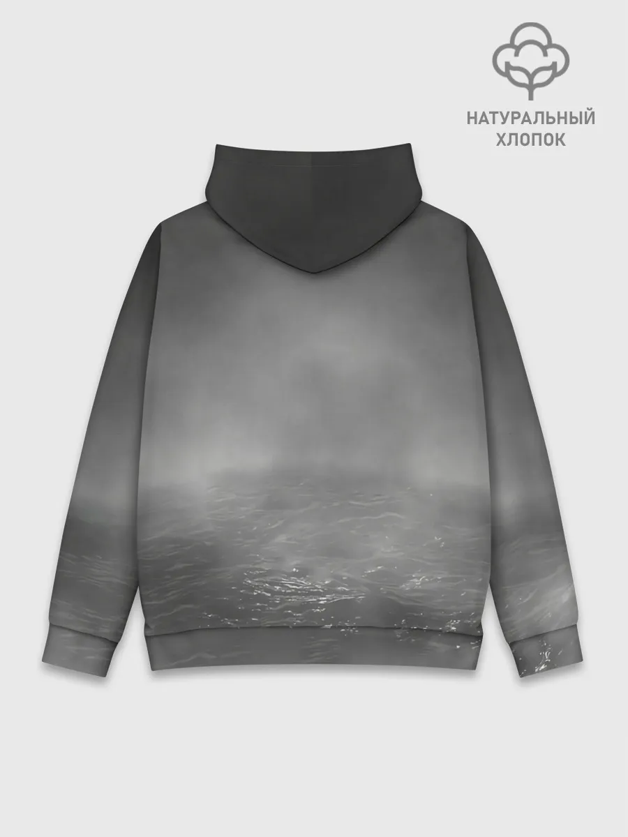 Худи мужской база хлопок / Пираты в море