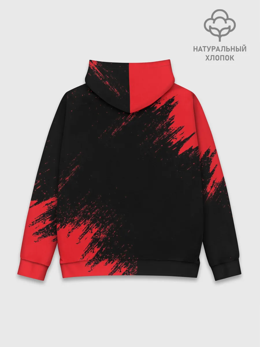 Худи мужской база хлопок / BERSERK red краска