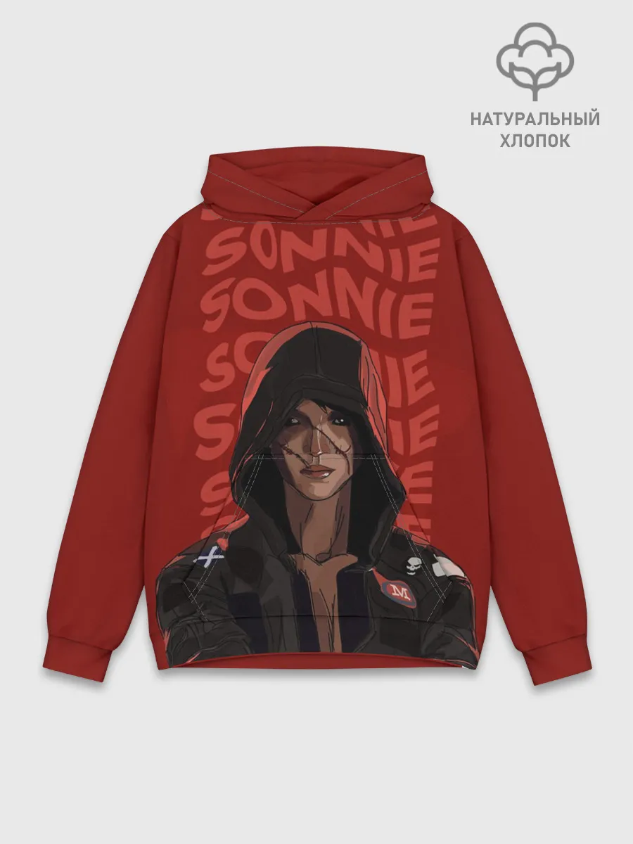 Худи мужской база хлопок / Love Death And Robots. Sonnie