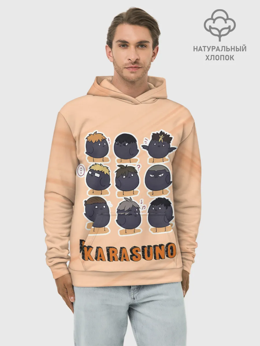 Худи мужской база хлопок / Вороны школы Карасуно Haikyu!!
