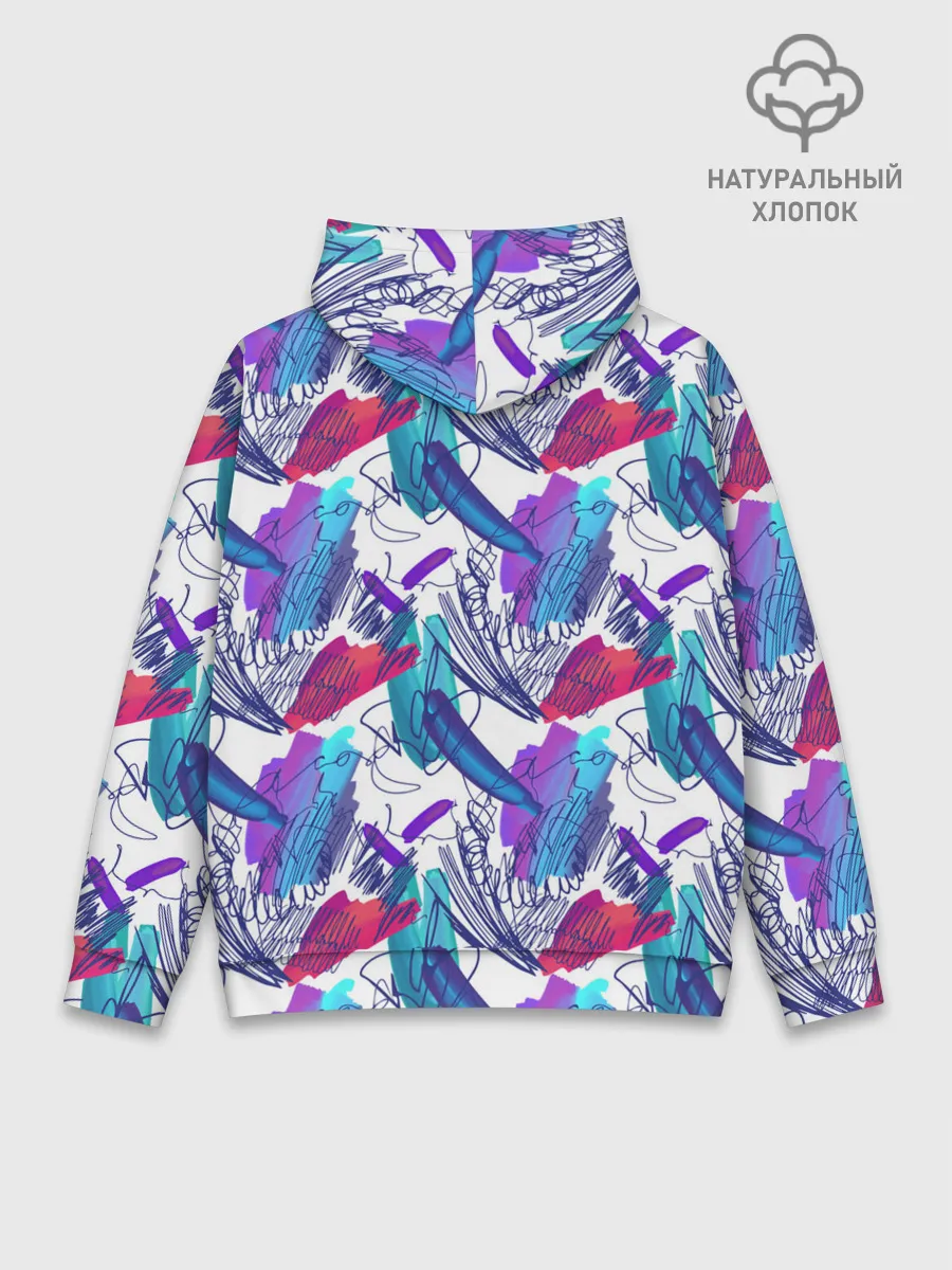 Худи мужской база хлопок / Абстракция пятна краски