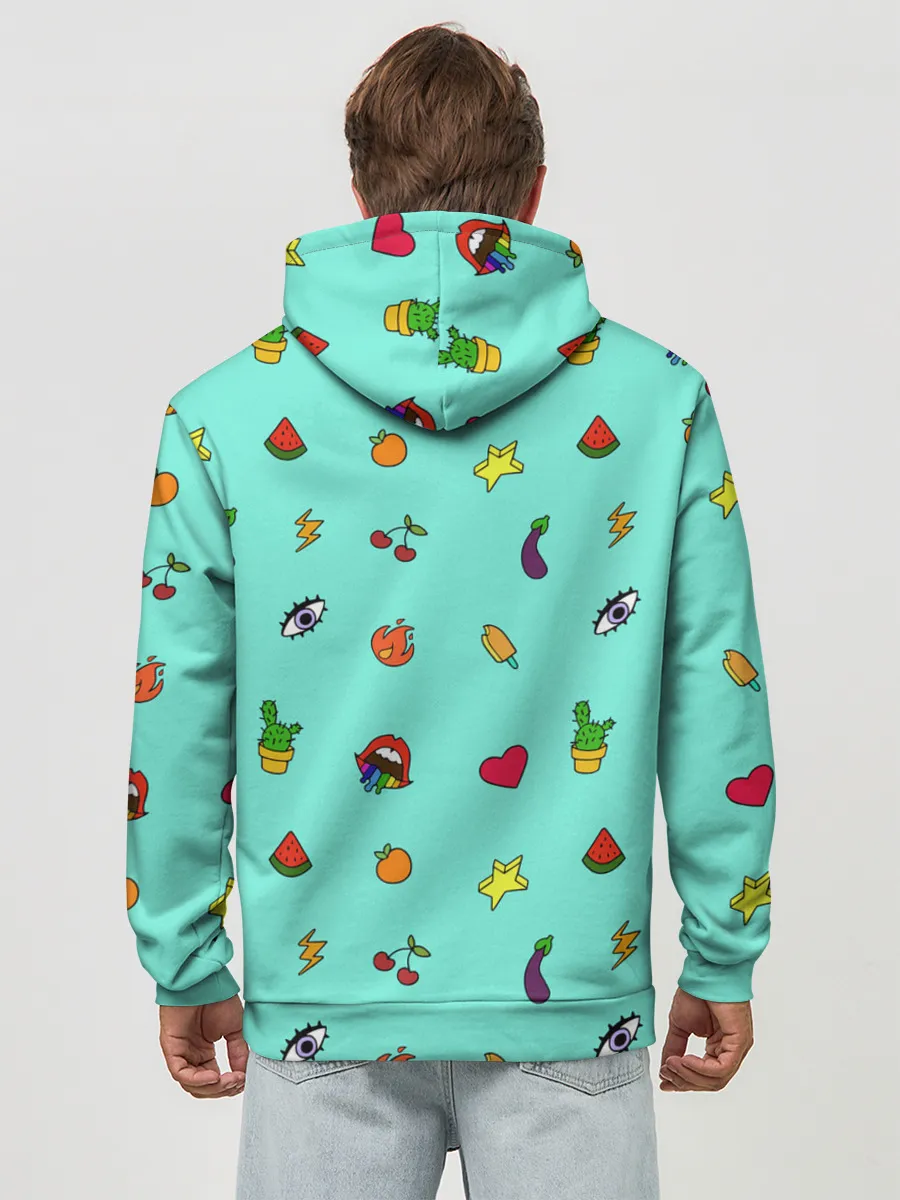 Худи мужской база хлопок / Смайлики - Эмодзи