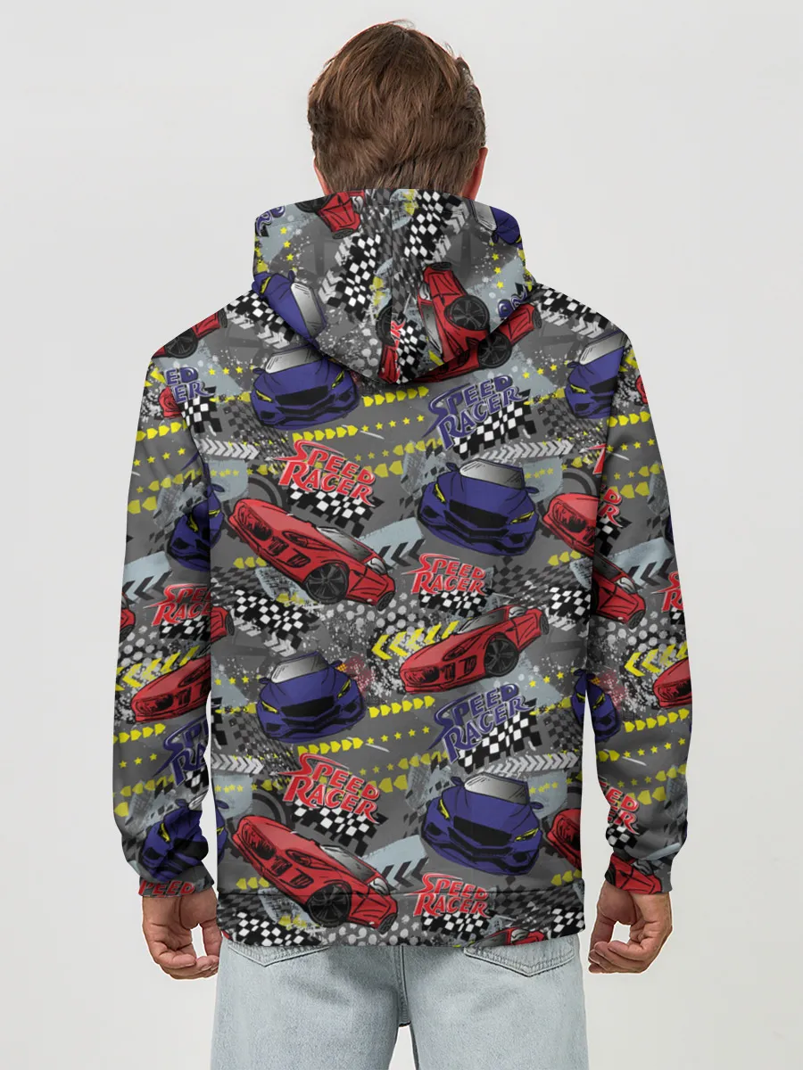 Худи мужской база хлопок / Гоночная машина