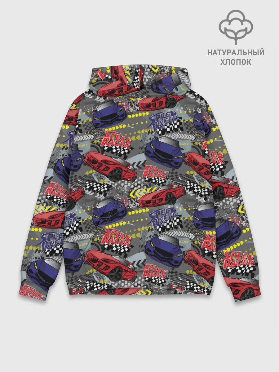 Худи мужской база хлопок / Гоночная машина