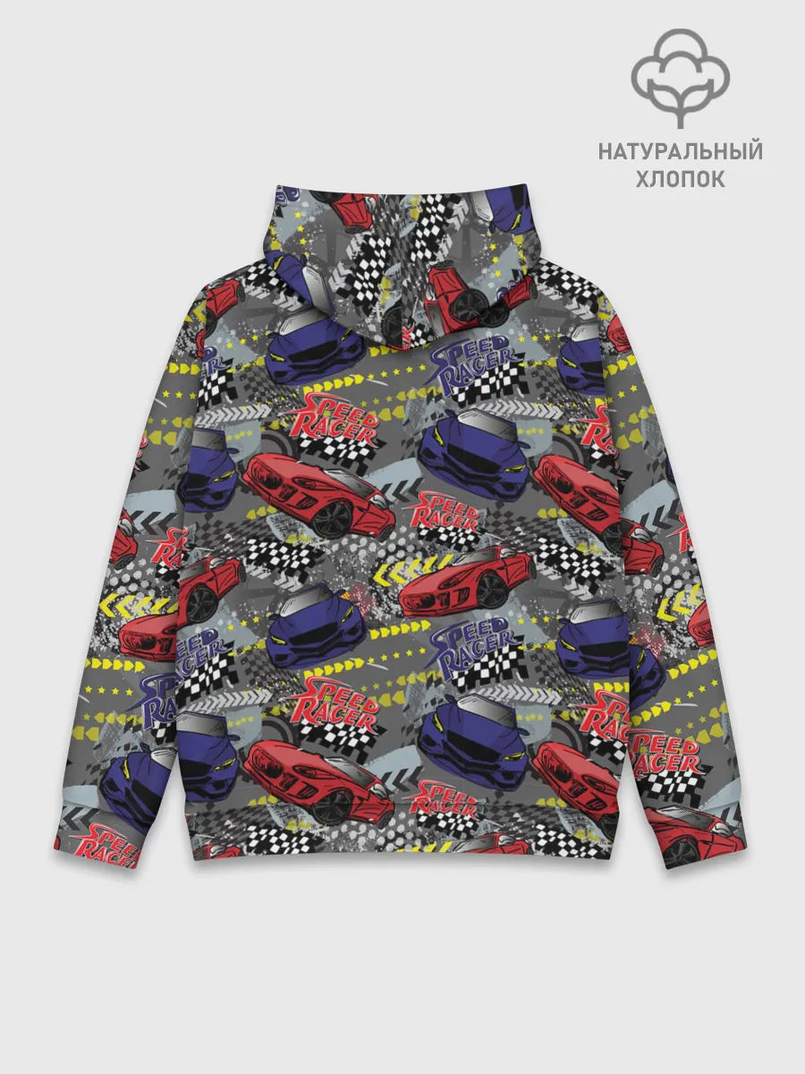 Худи мужской база хлопок / Гоночная машина