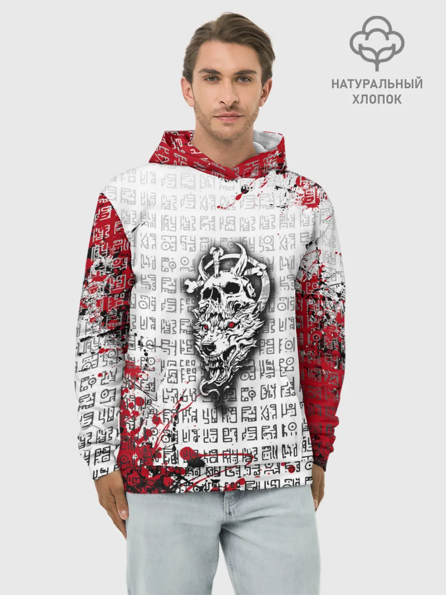 Худи мужской база хлопок / Скандинавские символы