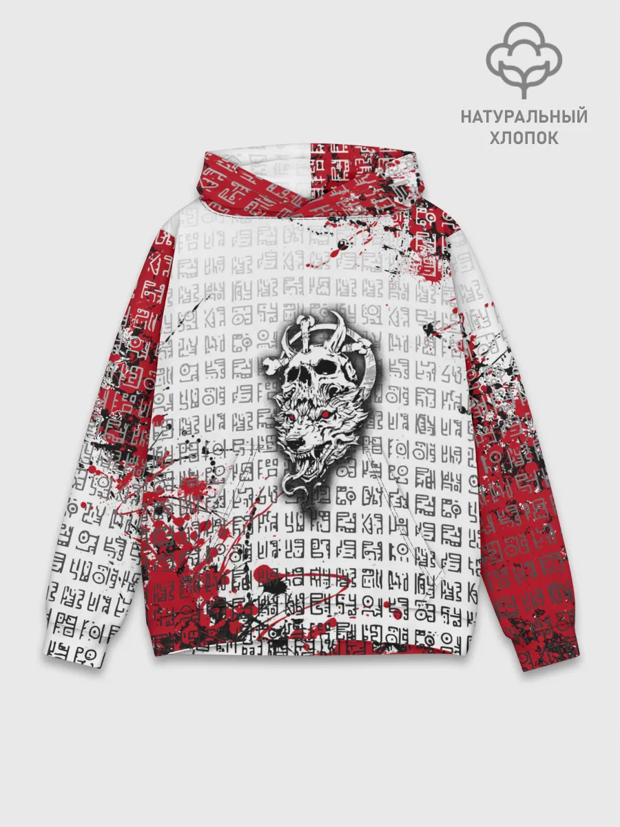 Худи мужской база хлопок / Скандинавские символы